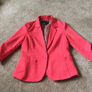Small Coral Blazer Forever21